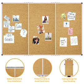 XBoard Large Cork Bulletin Board 72 x 48 Inch, 6' x 4' Big Push Pin Corkboard with Aluminum Frame | Cork Message Notice Board for School, Home & Office Wall Display and Organization