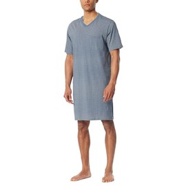 Schiesser Men's Short V-Neck Comfort Nightwear Nightdress, Graphite_181163