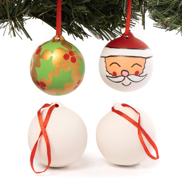 Baker Ross EX5152 Make Your Own Bauble, Ceramic Christmas Arts