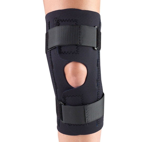 OTC Knee Stabilizer Wrap, Spiral Stays, Neoprene, Black, 4X-Large