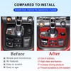 Daeiclru Real Carbon Fiber Car Interior Gear Shift Panel Trim