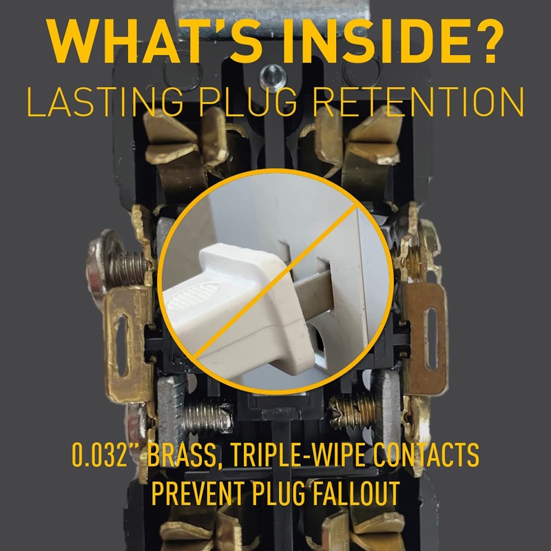 Pass & Seymour CRB5362GRYCC12 20-Amp/125-volt Construction Duplex Receptacle, Gray