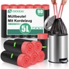 OKKEAI Bin Liners, 5 Litres, Black, Small Bin Bags with