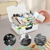 AIXXCUVQ Clear Lock Box Double Layer Medication Storage Box With