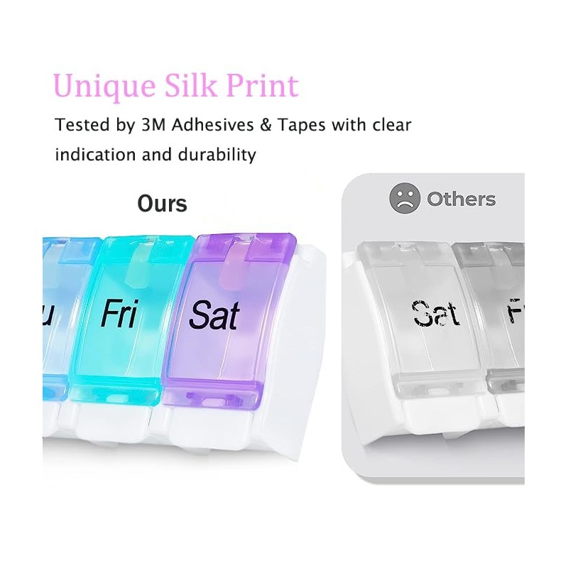 7 Day Pill Box Portable Storage Box Weekly Pill Box