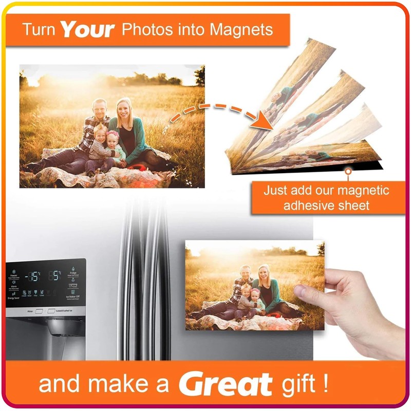 Magnetic Sheets with Adhesive Backing for Crafts, DIY 12 Pack.