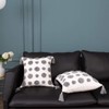 PLWORLD Boho Gray Throw Pillow Cover 18x18 Inch with Tassels,