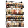 X-cosrack 4 Pack Spice Rack Wall Mount, Upgraded Connectable Seasoning