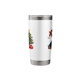 Yorkie, Christmas, Yorkshire Terrier, Santa Claus hat Stainless Steel Insulated Tumbler