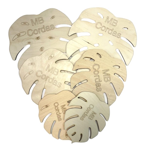 MB Cordas Monstera 6 Pieces Macrame Cutting Stencil: 29.5 cm,