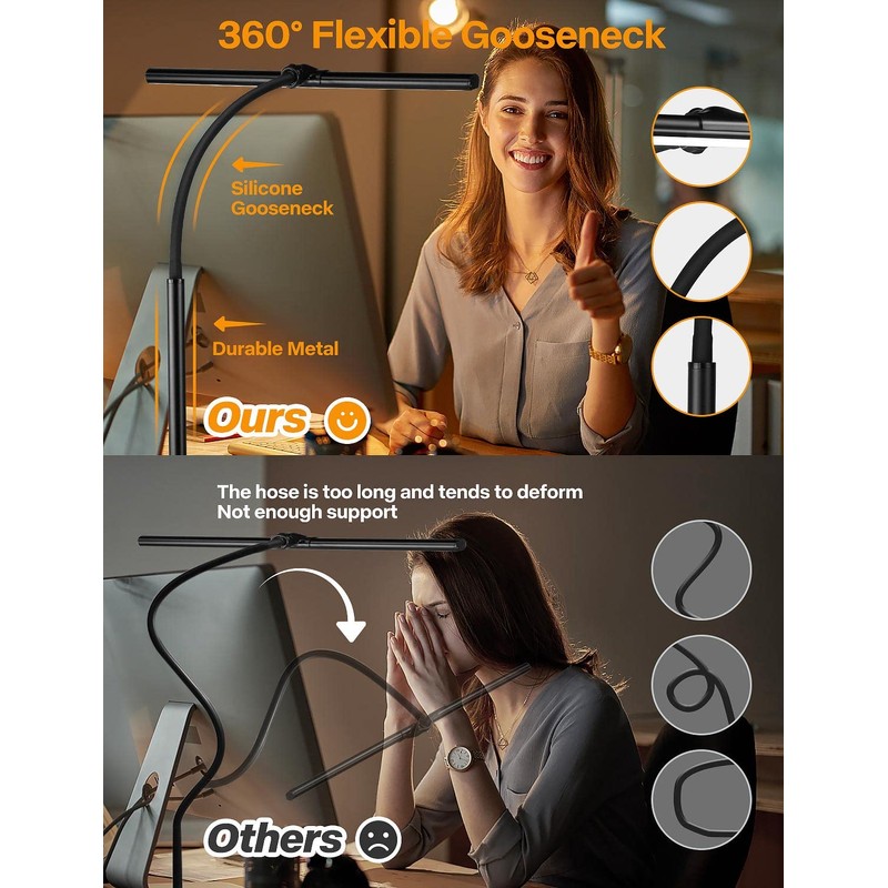 ACNCTOP Desk Lamp for Office Home - Eye-Caring Architect Task