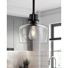 Emak Modern Black Pendant Lights, 8 Inch Kitchen Pendant Lighting