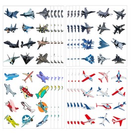 Anprola Fighter Jet Temporary Tattoos Stickers for Kids 20Sheet Military Air Force Airplane Party Favors Decoration Supplies Army Themed for Girls Boys Classroom School Gifts Prizes Rewards
