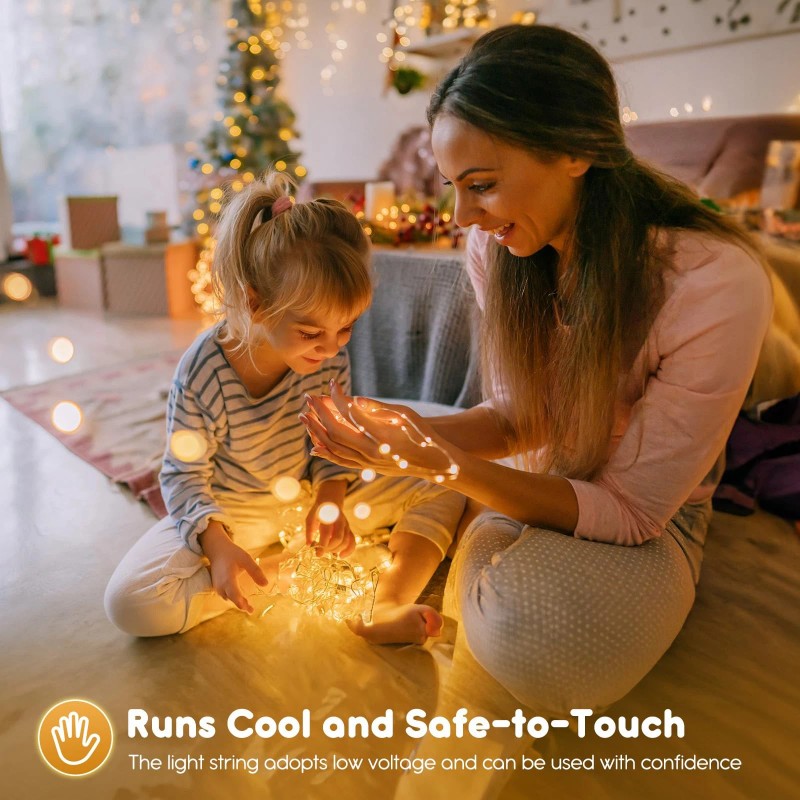 Minetom 6 Pack Battery Operated Warm White Fairy String Lights