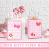 HIYZI 24 PCS Pink Kitty Themed Party Paper Bag Set