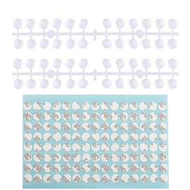 240 PCS Round False Nail Display Tips Color Chart Nail Swatch Sticks with Adhesive Sticker for Nail Polish Training Displaying