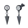 Sword Earrings, Sterling Silver, Zircon