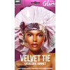 Donna Gorro Ducha Reutilizable Lazo Terciopelo Borde Satén Mujer Seda Impermeable Dormir Tamaño Jumbo Unidad Color Plata