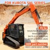 JERBOR Upgraded 4Pcs Door Wheel Rollers Fit for Kubota SVL65/SVL75/SVL97