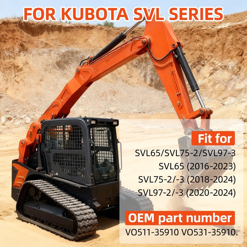 JERBOR Upgraded 4Pcs Door Wheel Rollers Fit for Kubota SVL65/SVL75/SVL97