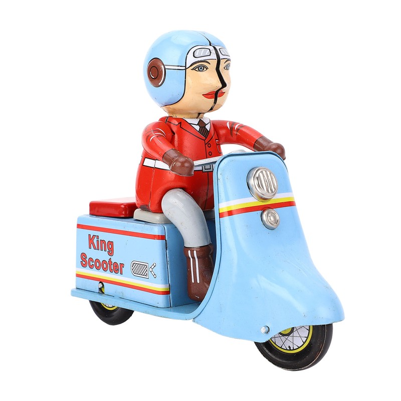 Clockwork Scooter Motorcycle Retro Decorative Metal Wind Up Motorcycle Mechanical
