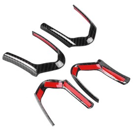 2pcs Steering Wheel Cover Trim Frame for MSport F20 F22 F30 F32 F10 F06 F15 F16 (Carbon Fiber)