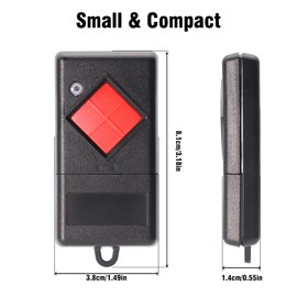 40.685 MHz Garage Door Opener, Pack of 2 Garage Door Remote Control Compatible with Dicket MAHS40-01, MAHS40-04 Remote Control, 1 Button