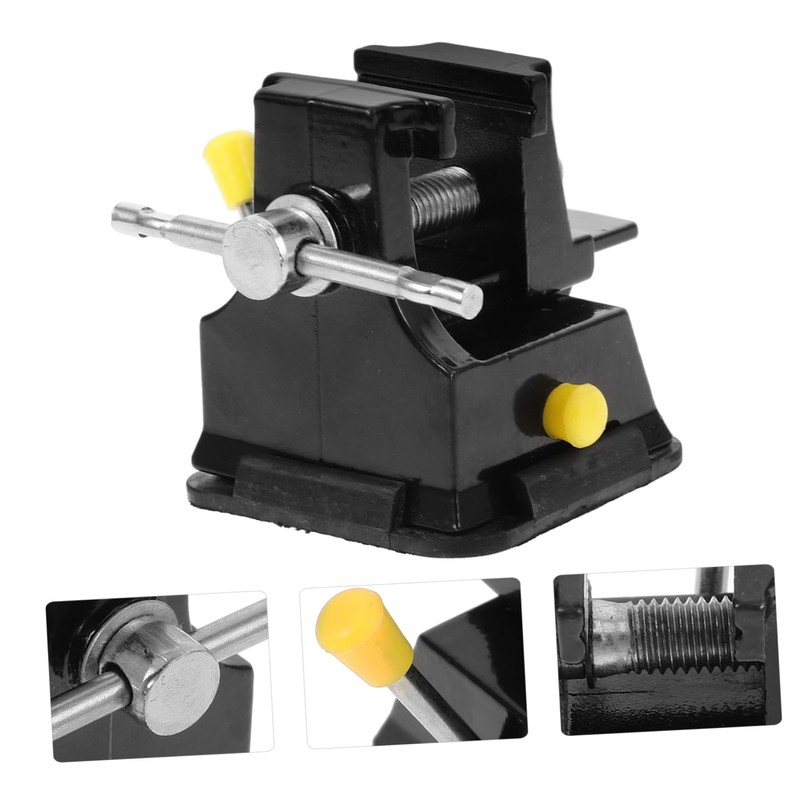 TEHAUX 2 pcs Mini Tabletop Bench Vise with Suction Base