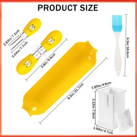 AUGSUN Corn Cob Holders Kit - Includes 10 Fun Face Holders, 5 Trays, and Butter Spreader for Home BBQ, Parties, Camping