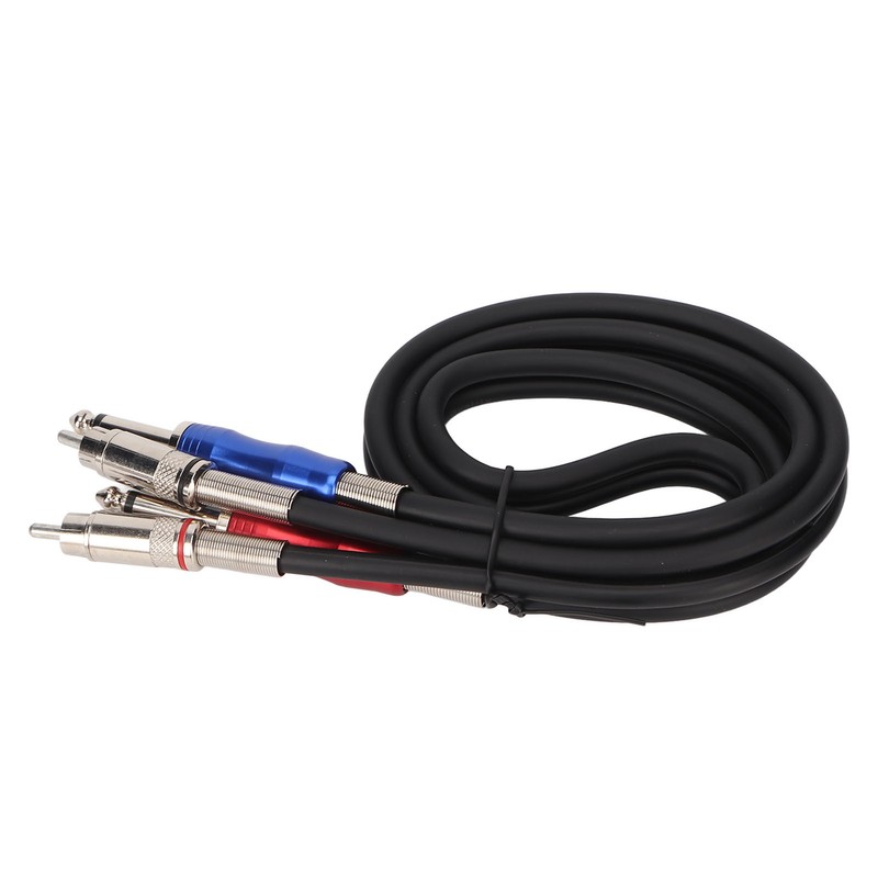 Dual 1/4 Inch TS to Dual RCA Stereo Sound Cable