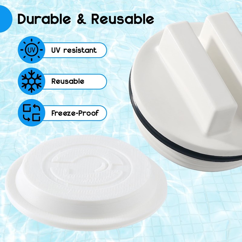 Pool Jet Nozzle Covers and 1.5" Threaded Pool Return Plug