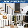 UFIZZY Indoor Railing Kits, Upgraded 4 Pack Iron Square Stair