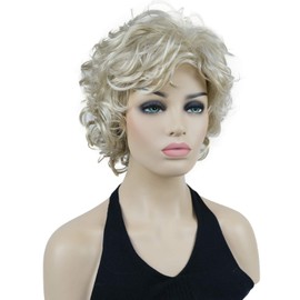 Lydell Short Soft Super Curly Wig Layered Natural Movement Synthetic Women Cosplay Wigs Light Blonde