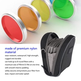 MUNEFE Camera Filters Case Bags, Hard Shell Lens Filter Bag, Lens Filter Pouch Case, Suitable for Protecting Camera Filters from Impact