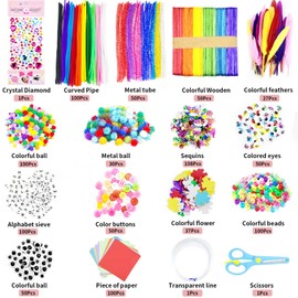 ETELIAR Withosent Craft Set, Children's Craft Case, Craft Accessories, DIY Craft Case, Craft Box, Beads, Creative Scrapbooking Craft Sets for Girls, Boys, Creativity, Gift