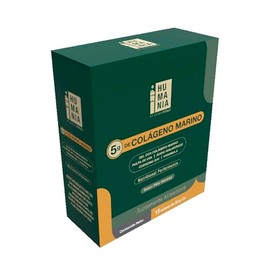 Humania Colágeno Marino Gel Bebible Suplemento Alimenticio Ácido Hialurónico Coenzima Q10 Sabor Piña Naranja Listo Consumir Sobres 300