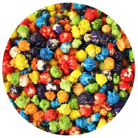 Rainbow Popcorn Bucket with Scoop, 20 Ounce, Fruitfetti Caramel Corn Tub, The Hampton Popcorn & Candy Company