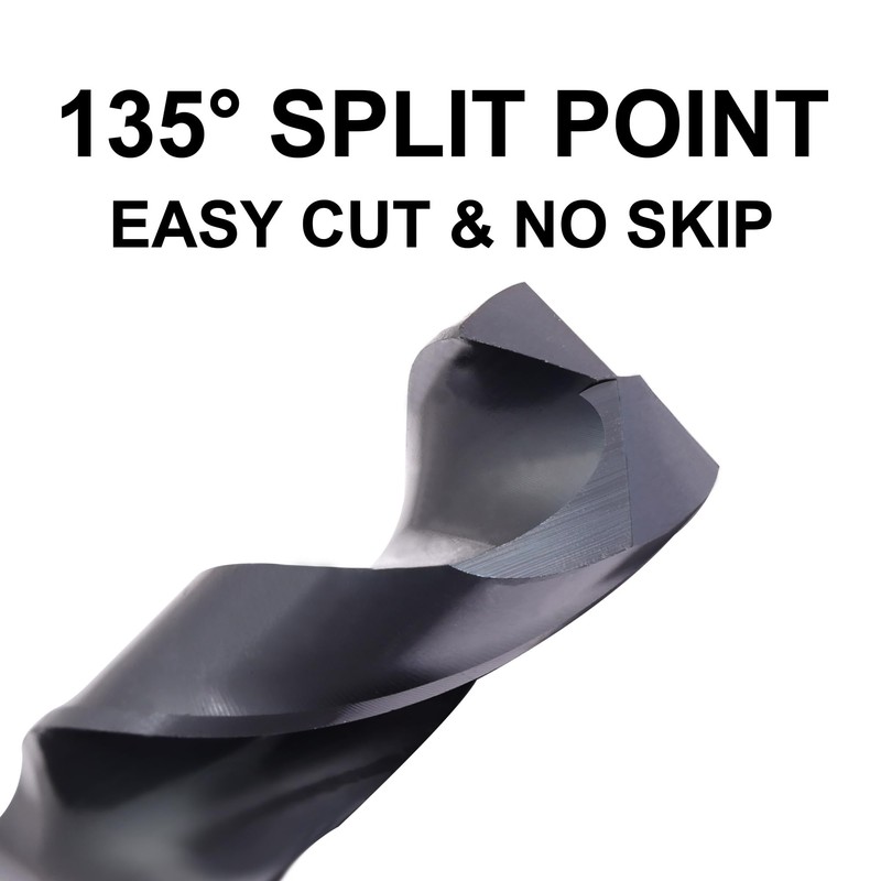 5/8 Cobalt Drill Bit for Metal and Hardened Steel, 1/2