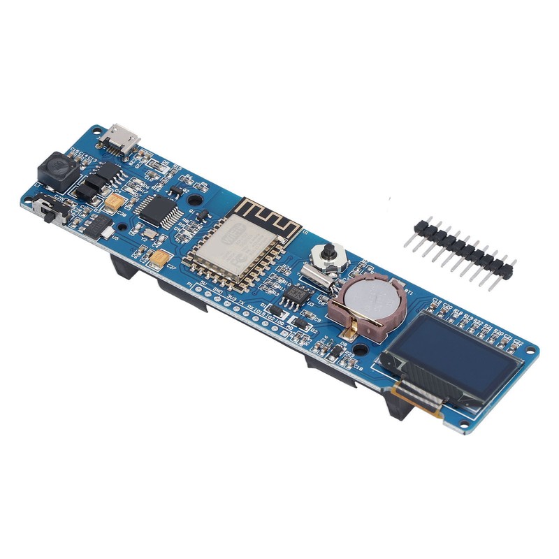 ESP8266 Clock Module Development Board with 0.96in OLED Display 18650