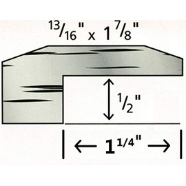 Solid Red Oak Interior Threshold - Style 1-84 inches Long