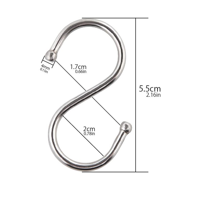Yunox Stainless Steel S Hook Mini (Set of 10) S