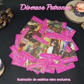 SZYIYI Tarot y Oráculo en Español, Cartas de ángel romántico, 44 Hojas Juego Completo de Cartas, perfectas para reuniones Familiares de aprendices de Tarot (Estilo 3)