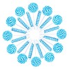 Blue Candy - 18g Swirl and 12g Twisty Lollipops -