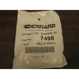 BERNARD MIG contact tips, Bernard, 7498 (.052), 10 pack