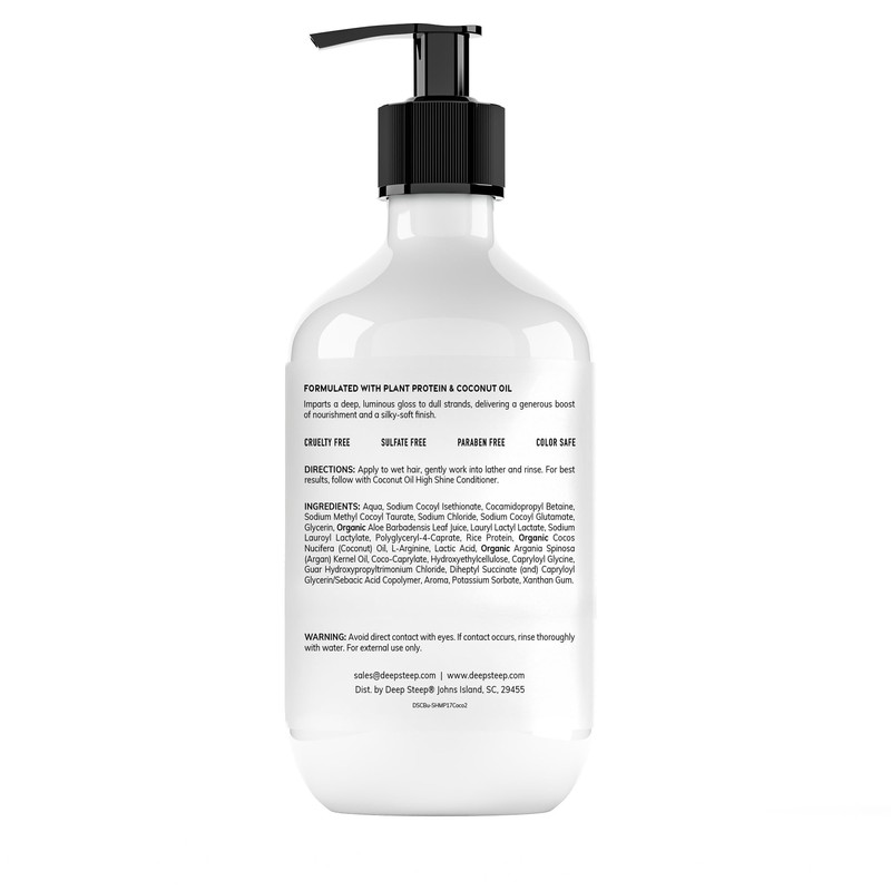 Deep Steep High Shine Coconut Oil Shampoo, 17 oz –