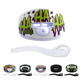 DAMAGE CONTROL Pacifier Mouthpiece, Mouth Piece for Sports, Football Mouthpiece with Helmet Strap, Protects Interior and Exterior of Mouth, Allows Airflow, No Boiling (HA HA HA)