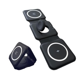 Wireless Charger 3 in 1 with Adapter,Fast Wireless Charging Station,Wireless Charging Pad Compatible with 15/14/13/12/11 Series,AirPods 3/2/Pro 2/Pro,iWatch Ultra/8/7/6/5/4/3/2/SE