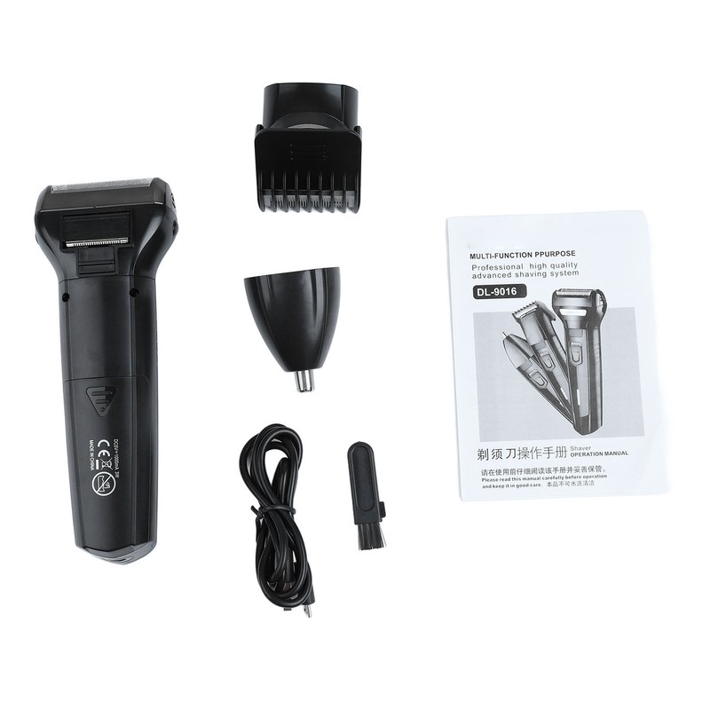 3 in 1 Electric Hair Clipper Washable Cutter Head Nose