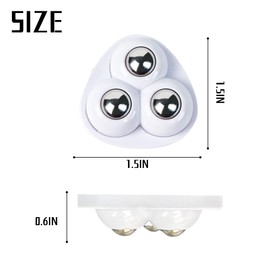 8 Mini Wheels - Kitchen Appliance Slider, Small Appliance Mini Wheels, Adhesive Wheels. Suitable for Small Furniture, Household appliances, Storage Box Wheels (Black) (White)