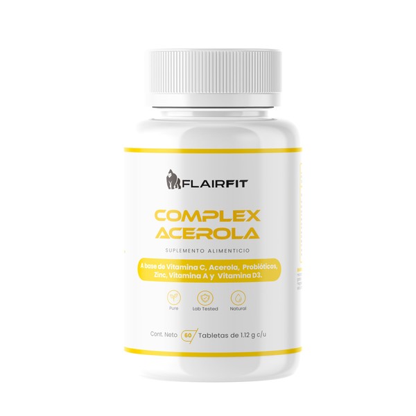 Flairfit® Suplemento En Cápsulas, Formulación Premium Complex Acerola, Probióticos, Zinc,